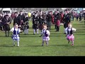 Youngest Highland dancers Pas de Basques and Highcuts display at Nairn Massed bands event