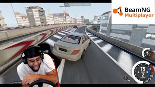 We tried teaching Ricky how to swerve through traffic lmaooo | BeamNG.Drive