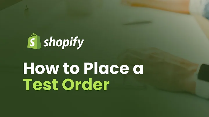 Master Test Order Placement on Shopify