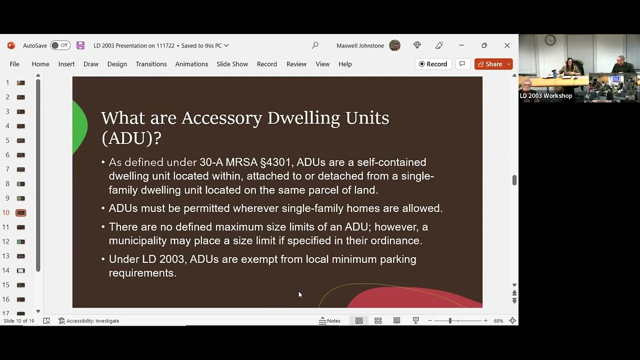Basics of LD 2003 with LCRPC & MCOG 