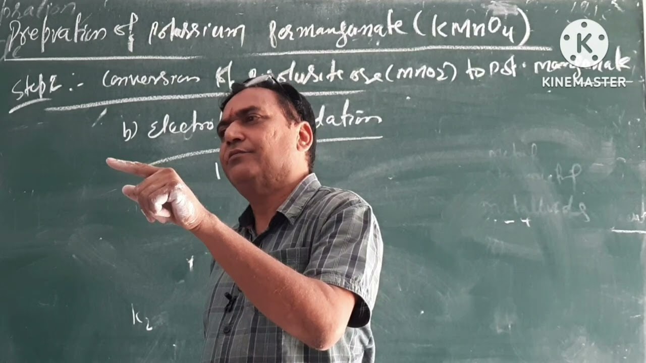 Potassium Permanganate preparation by Electrolytic Oxidation/KMnO4 /12th Chemistry/d & f bkock /