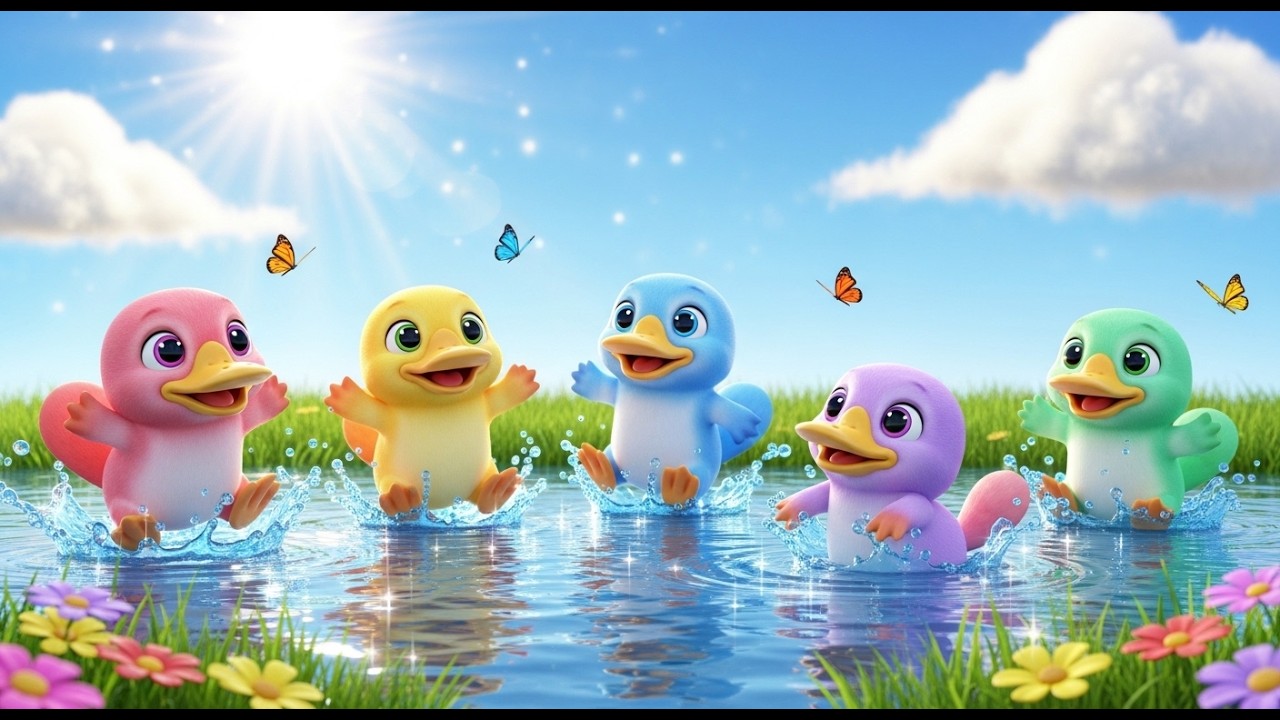 Пять маленьких утконосов плещутся, плещутся, плещутся! | Австралийская песенка про животных и сче...