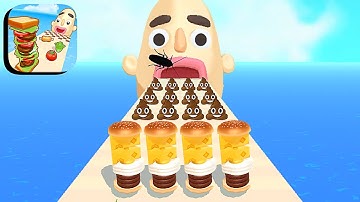 Sandwich Runner ​- All Levels Gameplay Android,ios (Levels 457-462)