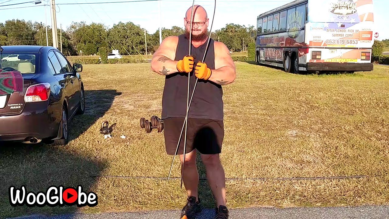 Steel Scrolling By Professional Strongman Bending Steel WooGlobe