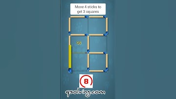 Move 4 match sticks to get 3 squares #matchstick #puzzle #sigmarule #shorts