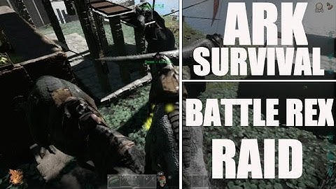 Ark Survival Evolved PVP Server Raid - Battle Rex Raid - Pygmys Raid part 2 - (primitive official)