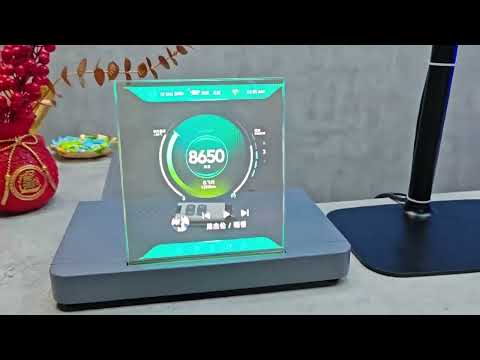 Real 9.4-inch transparent Micro LED display video preview