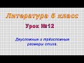 Литература 6 класс (Урок№12 - Двусложные и трёхсложные размеры стиха.)