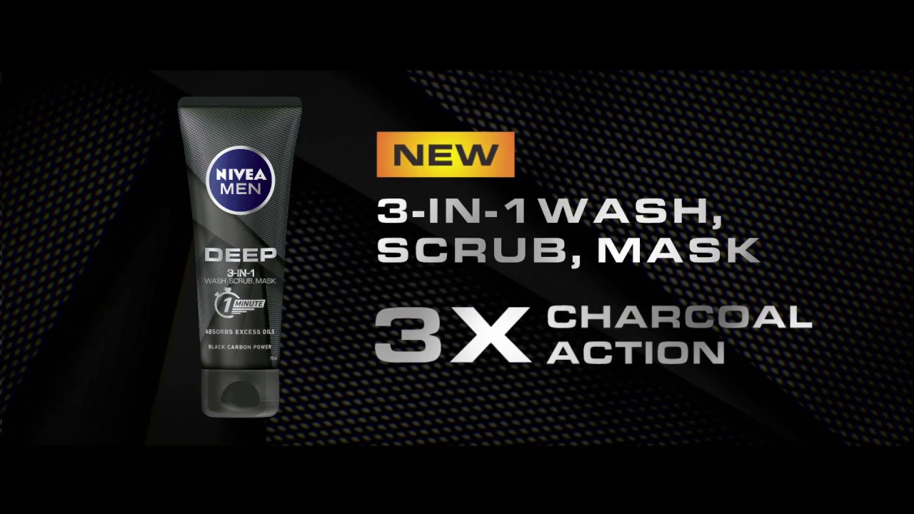 nivea 3 in 1 face wash charcoal
