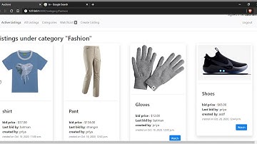 Project 2 "Commerce" CS50