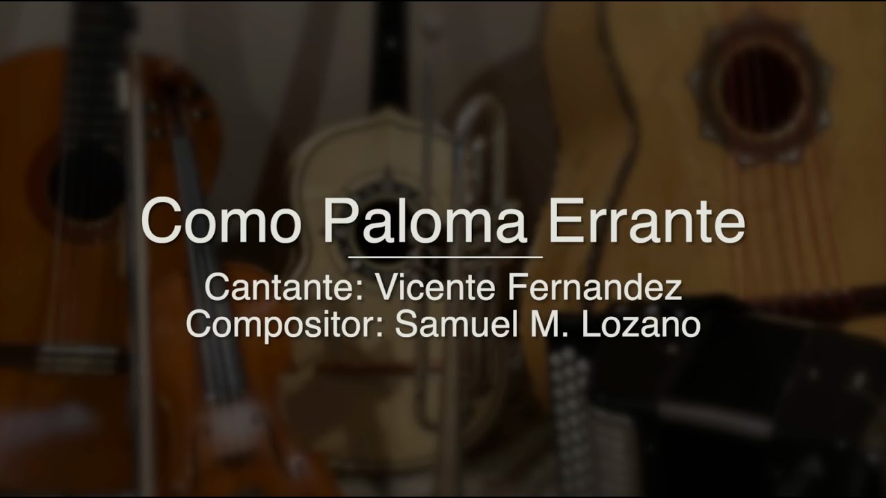 Como Paloma Errante - Puro Mariachi Karaoke - Vicente Fernandez