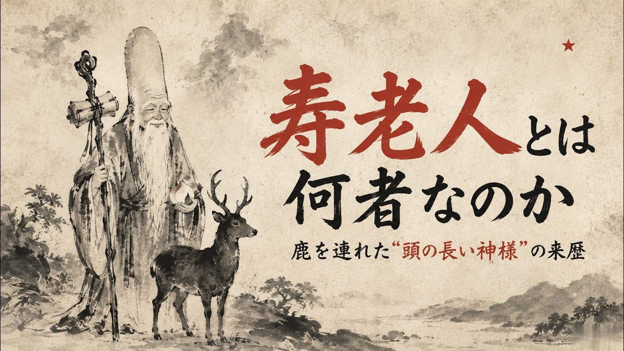 ゆっくり解説】寿老人とは何者なのか ― 鹿を連れた「頭の長い神様」の