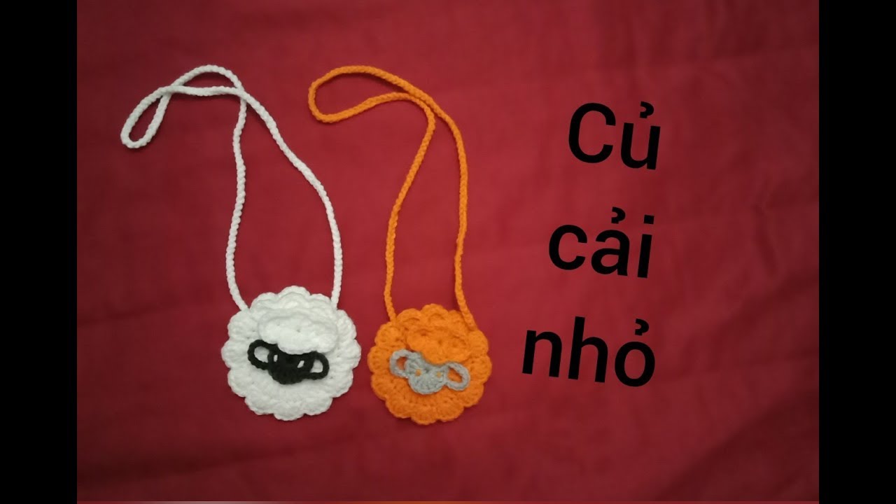 Crochet bag - hướng dẫn móc túi tỏi cho bé hình cừu