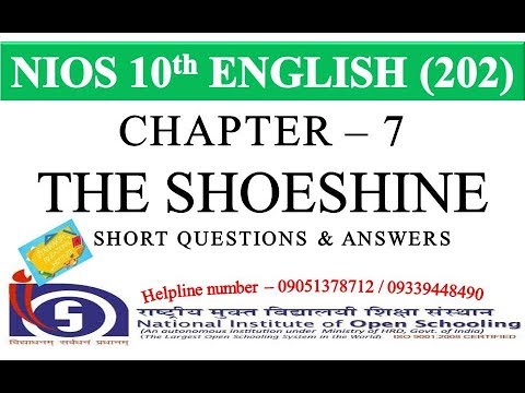 CHAPTER 07 - THE SHOESHINE – SHORT QUESTIONS AND ANSWERS | NIOS ENGLISH ...