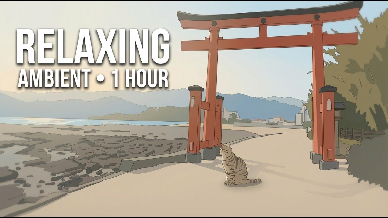 RELAXING Ambient 1 Hour | Japanese Seaside Torii (Aoshima)