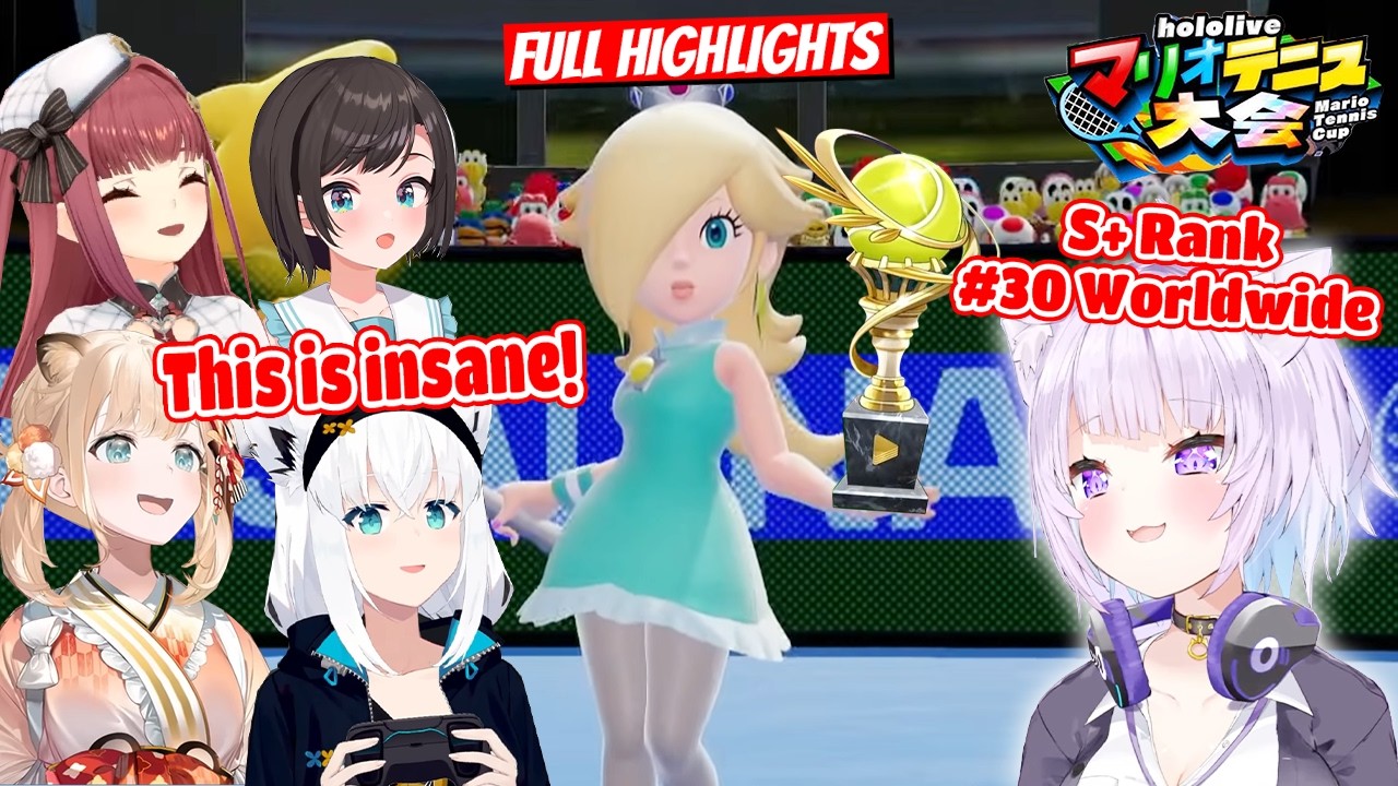 Okayu Is Unstoppable in the Hololive Mario Tennis Tournament【ENG SUB】