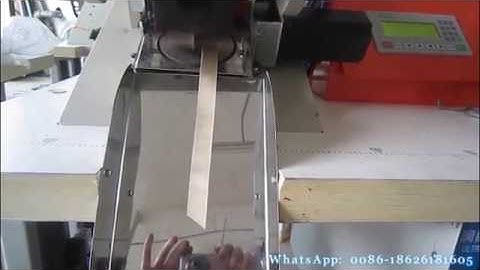 trapezoid shape Angle bevel tape cutting machine ultrasonic satin ribbon cutting machine