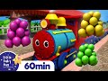 Color Balloon Train Song +More Nursery Rhymes and Kids Songs | Little Baby Bum