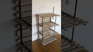 【㊗️150万回】100均DIY／カットなし／アイアンブラケットとすのこの棚 DIYアイデア #100均diy  #アイアンブラケット #すのこ #Shorts #ワイヤーネット #asmr