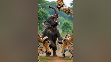 “Angry Elephant Fights Tiger | Real Jungle Fight Caught on Camera | Dangerous Animal Battle in the
