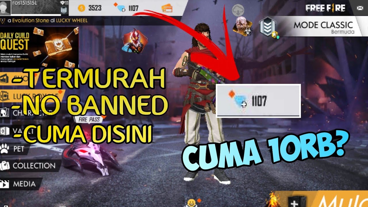 TERBONGKAR!! Cara Top Up diamond free fire paling murah ... - 