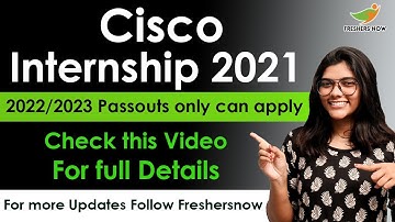 CISCO Internship 2021 | Step by Step applying process | Eligibility | Latest IT Software Jobs 2021
