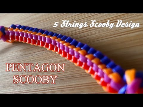 How to Make a Scoubidou Bracelet With 6 Cords - YouTube
