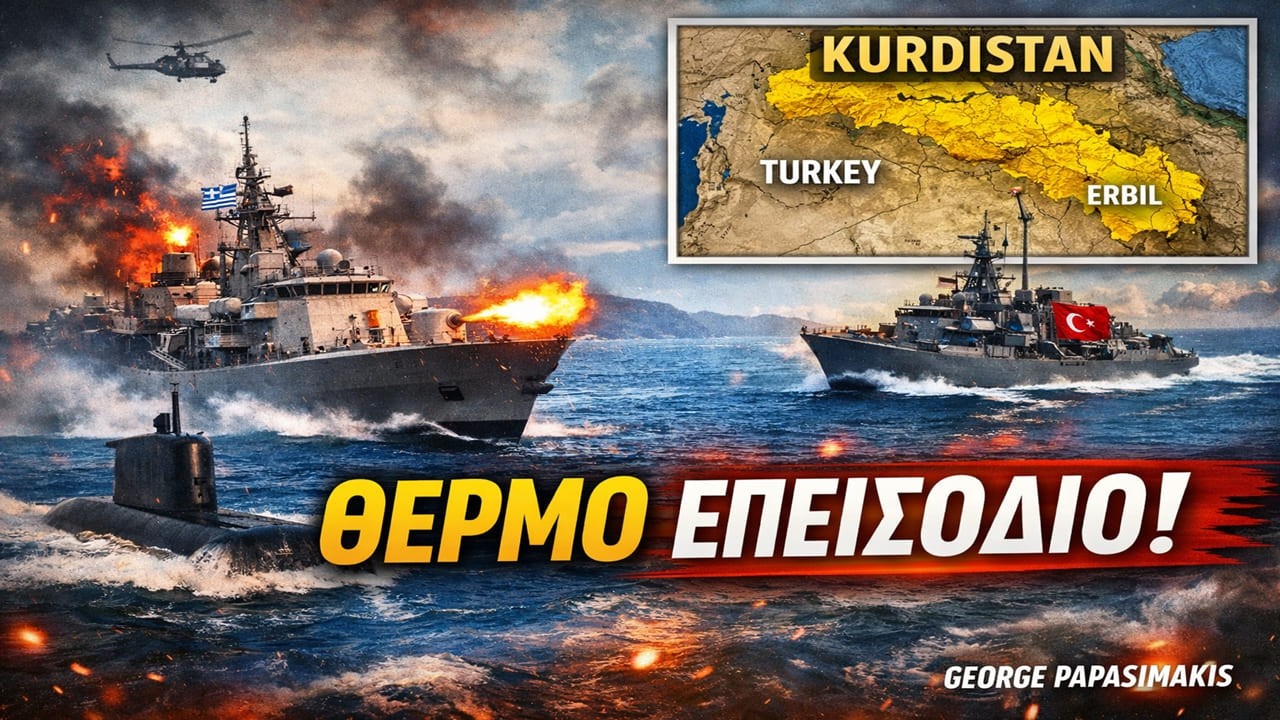 Τουρκικό Πολεμικό Παρενόχλησε Ελληνικό Πλοίο – Φρεγάτα το Έδιωξε | CNN Δείχνει Χάρτη Κουρδιστάν