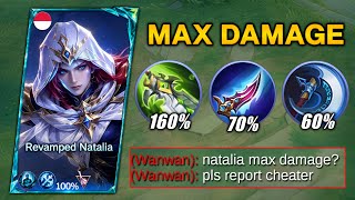 THIS NEW REVAMP NATALIA MAX DAMAGE BUILD FEELS LIKE A CHEAT!☠️ (must try this) | MLBB