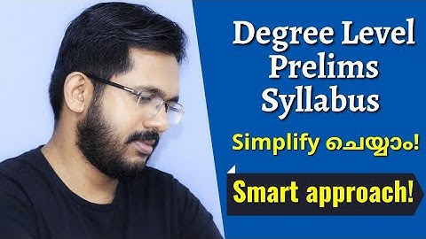 Degree Level Preliminary Exam Syllabus simplify ചെയ്യാം! | Question Pattern | Smart Approach!