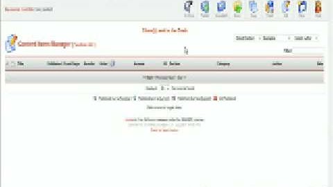 How to delete content, categories and sections in Joomla.