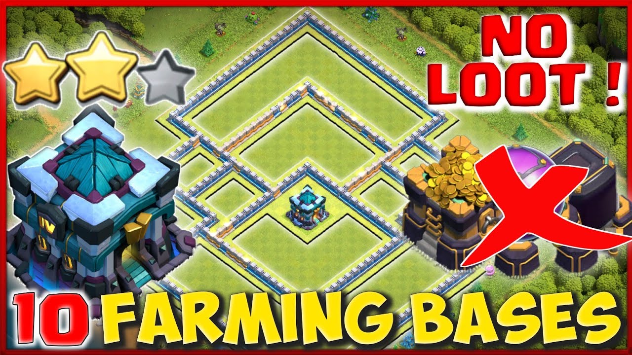 Top 10! Th13 Farming Base Anti-Everything/Anti-3 Star, New Th13 Farming Base, No Loot
