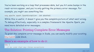 How to Effectively Print Full Error Messages in Scala with Try/Catch