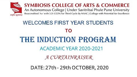 FIRST YEAR INDUCTION PROGRAM 2020-21 (DAY3) Thursday, 29th October