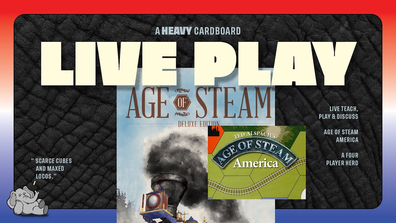 Age of Steam - America - 5p Teaching, Play-through, & Round table by Heavy Cardboard