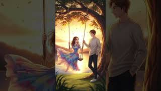English dialogue: sunset swing love