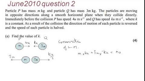 FMSP Revision: Edexcel M1 June 2010 qn 2 - Momentum and impulse