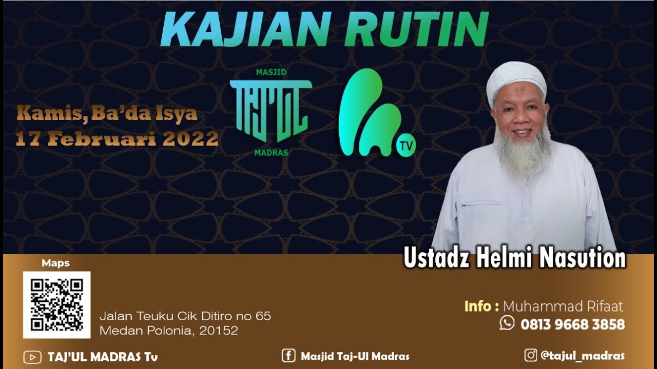 [LIVE] - Kerja Dakwah - Ustadz Helmi Nasution