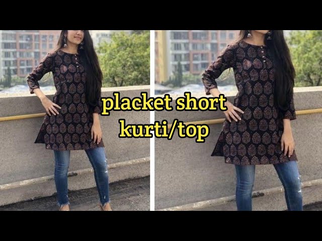 Rayon kurti top with beautiful floral designs - Kurti Fashion