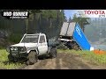 Spintires: MudRunner - 1990 TOYOTA LC75 Is Trying To Pull A Stuck Semi Truck Out Of The Lake