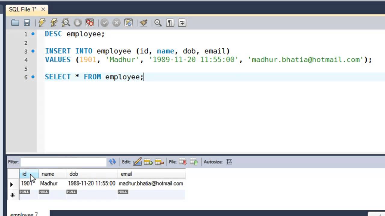 Sql Tutorial 12 Inserting Data Into