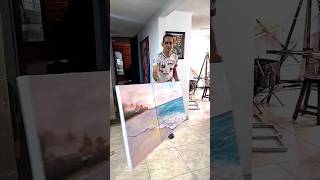Óleo sobre lienzo paisaje marino espectacular #oilpainting #galeriaartcuba #mar