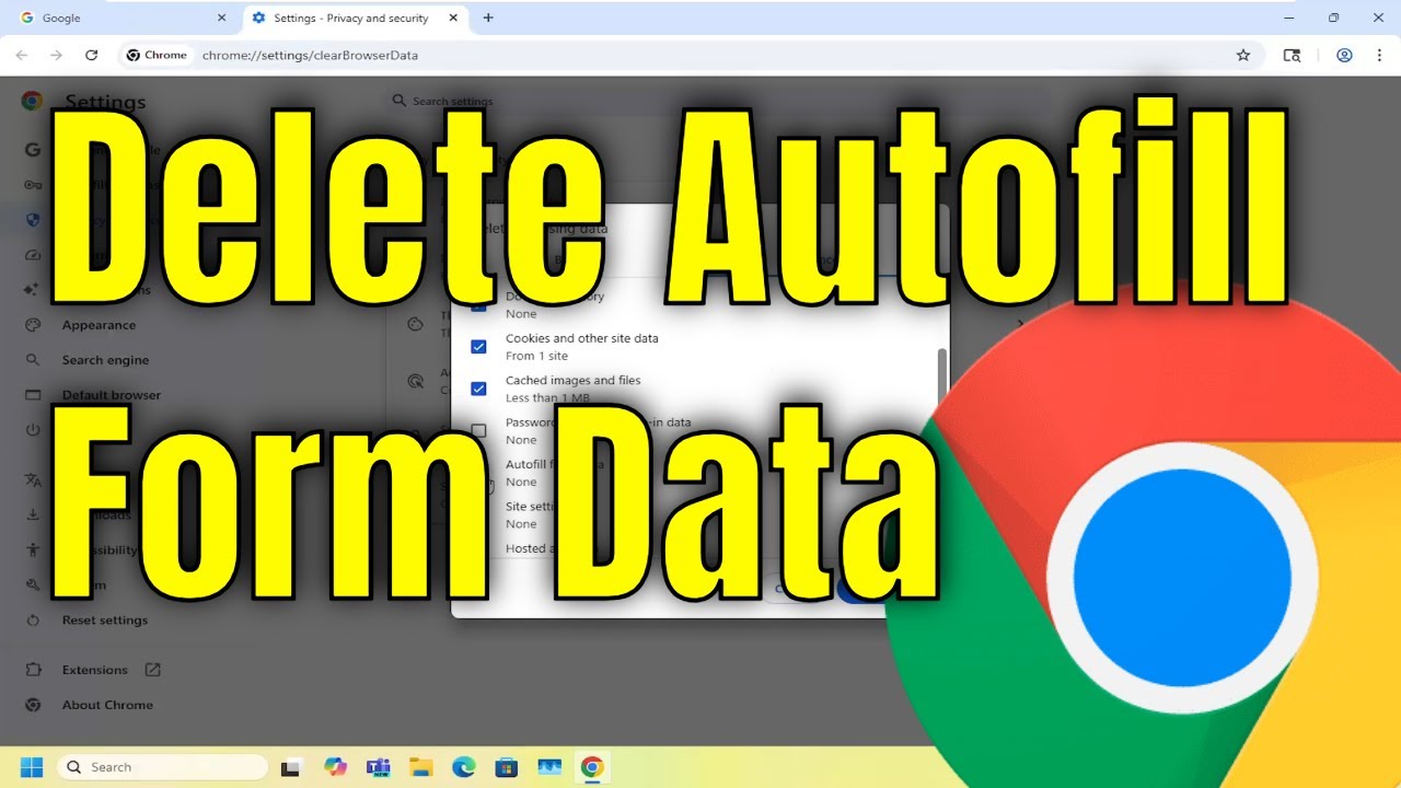 How to Delete Autofill Form Data on Google Chrome [Guide] - YouTube
