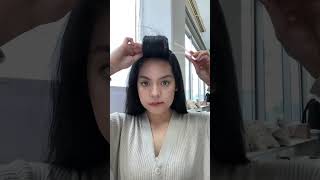 طريقه لف الغره بالسراميك وبثواني ?#hairstyle #شعر #تسريحات_بسيطه_وسهله #غرة #hair