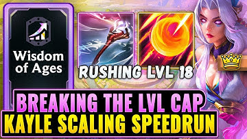 Level 33 Kayle: Abusing Wisdom of Ages (Secret Tech) - Insane Level Scaling | League Arena Gameplay