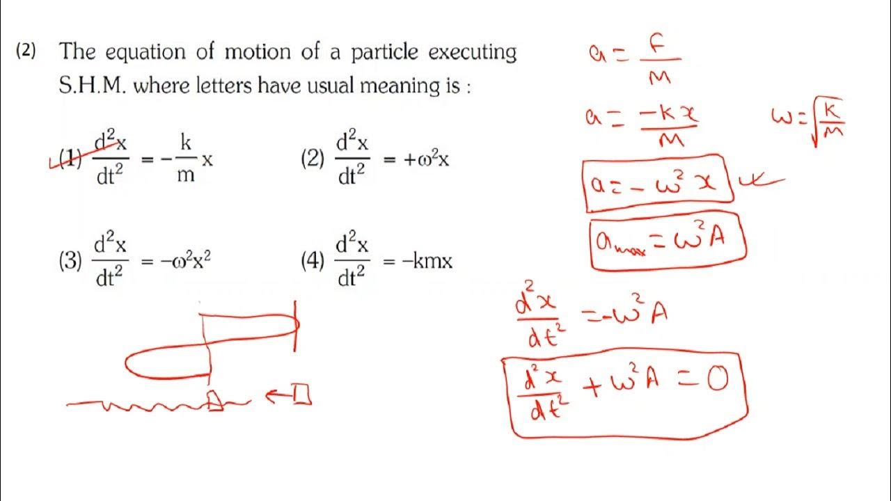 Oscillation NEET, IIT JEE Questions Answers Part1 YouTube