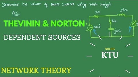 Thevinin and Norton Theorem (100% sure topic) : Dependent sources