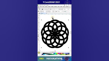 Mandala | Decoration | Corel DRAW tutorials | Shorts | 043