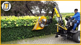How OVERGROWN HEDGEROWS are CUT SMOOTHLY !  SATISFYING Hedge Trimming & Grass Cutting Machines ➤ 17