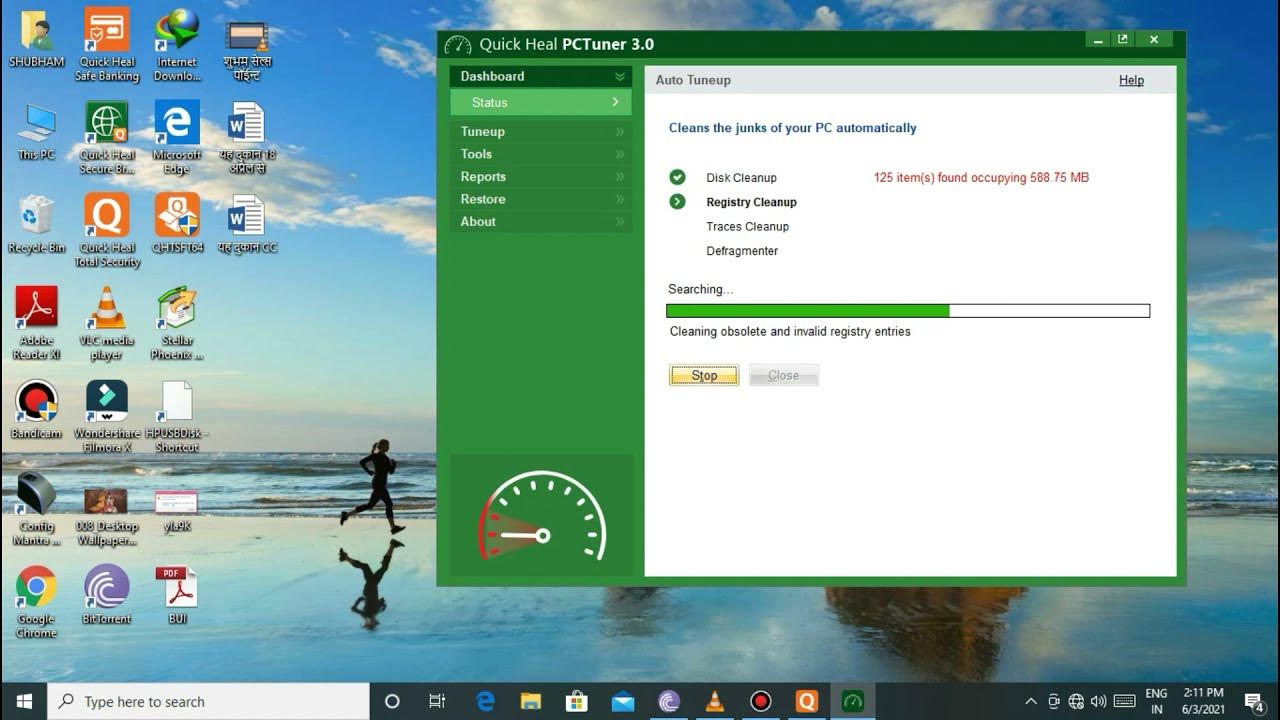 Quick Heal Total Security Scan Use Quick Heal PC Tuner//And Clean